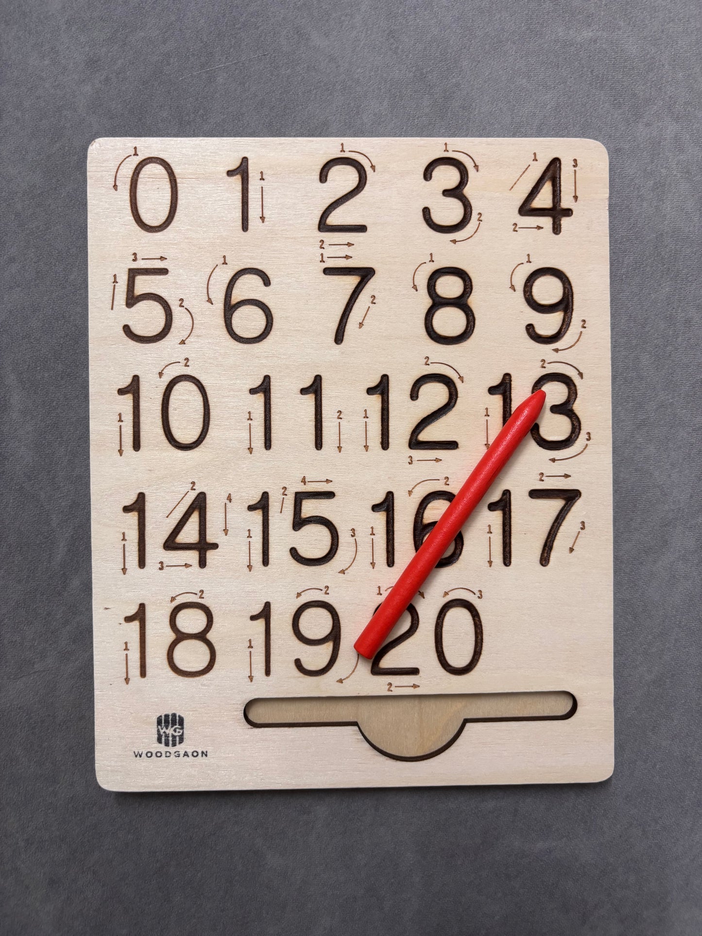 Wooden Numbers & Shapes Tracing Board