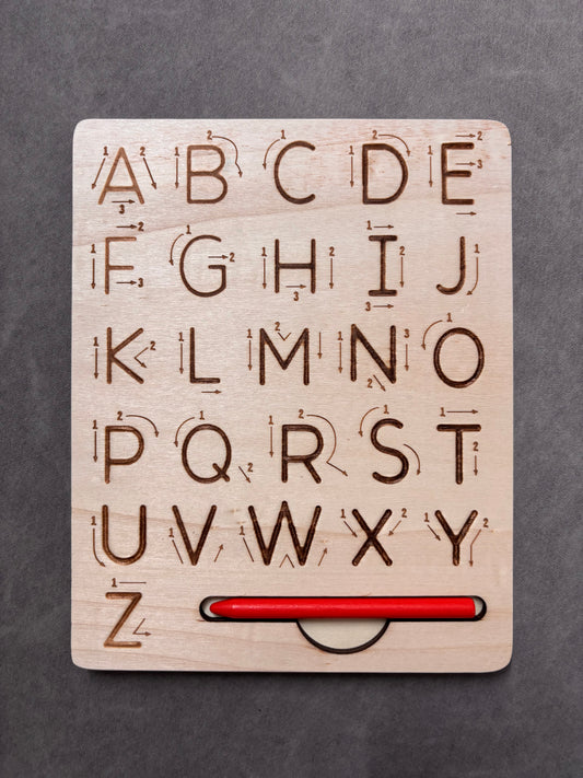 Wooden Alphabet Tracing Board