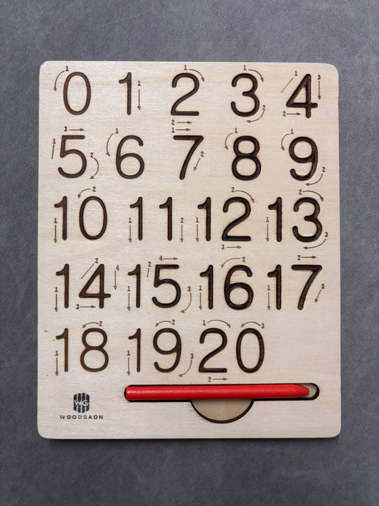 Wooden Numbers & Shapes Tracing Board